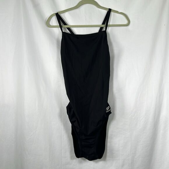 Women's Solid Flyback Training One Piece Black Endurance+ 14/40 - Picture 4 of 7